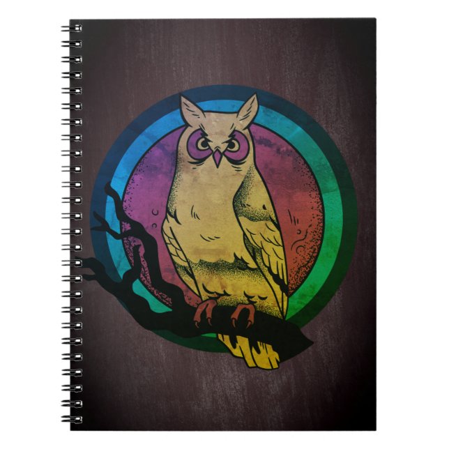 Night Owl Colour Spectrum Spiral Notebook (Front)