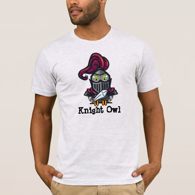 Night Owl Dressed in Knight's Armour T-Shirt (Front)