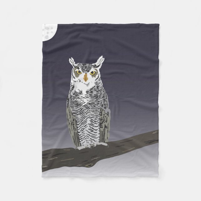Night Owl Fleece Blanket (Front)