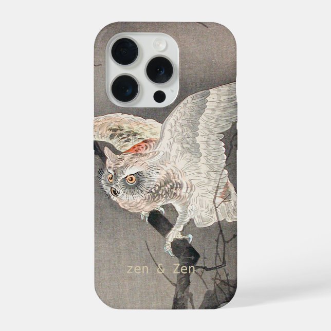 Night Owl I Japaness art I  iPhone Case (Back)