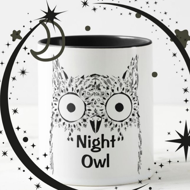 Night owl insomnia cute owl mug (Creator Uploaded)
