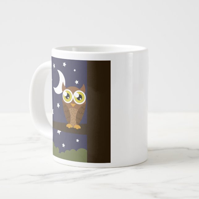 "Night Owl" Large Coffee Mug (Front Left)