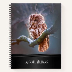 Night Owl Monogram Notebook