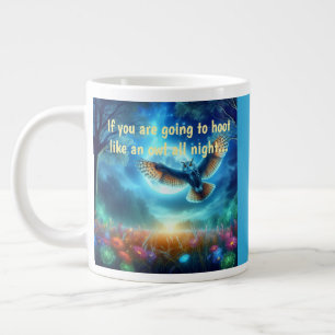 Night Owl & Morning Eagle: Celestial Journeys Large Coffee Mug