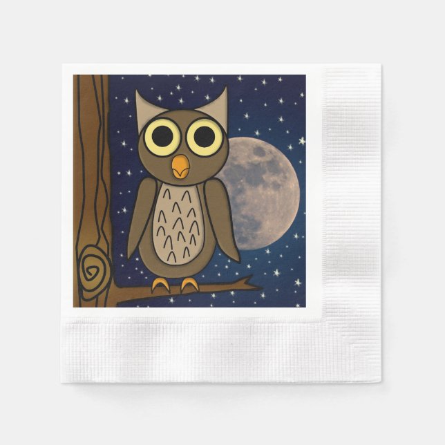 Night owl napkin (Front)