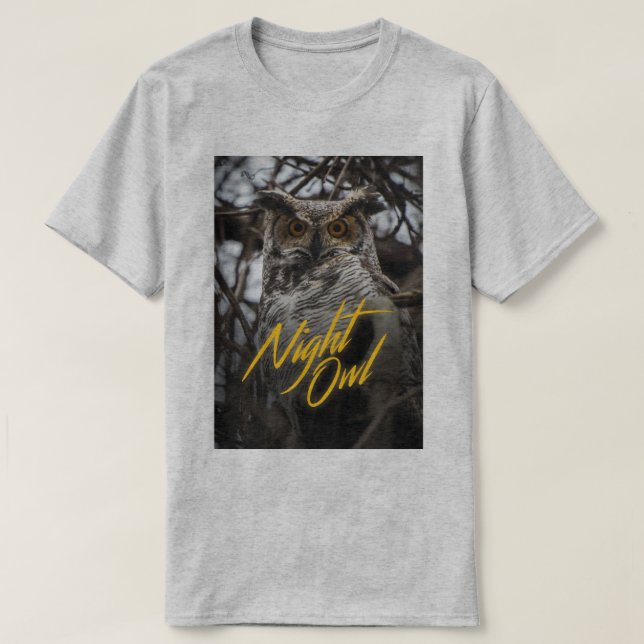 Night Owl - Retro Style Tee (Design Front)