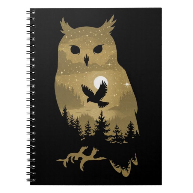 Night Owl Silhouette Notebook (Front)