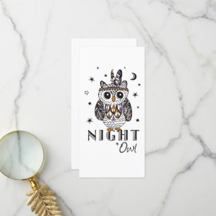 Night Owl Thank You Card