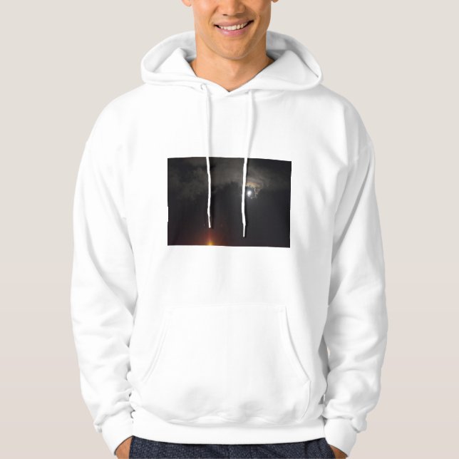 Night Owl White Hoodie (Front)