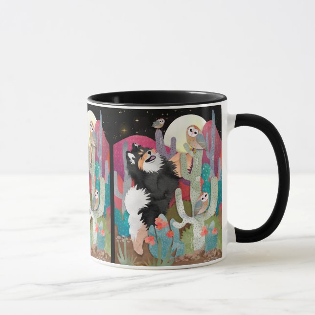 NIGHT OWLS Finnish Lapphund  11 OZ MUG (Right)