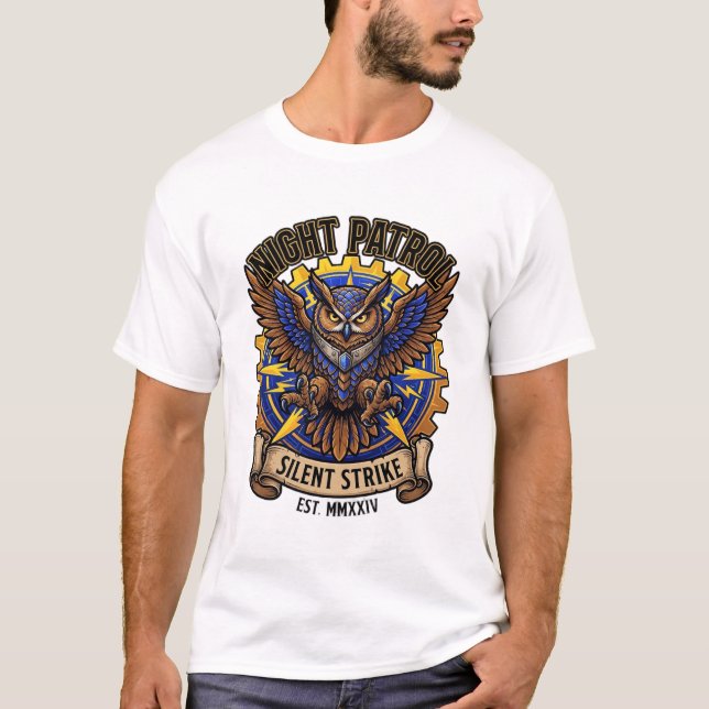 Night Patrol Silent Strike Owl T-Shirt (Front)
