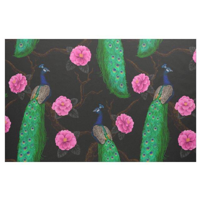 Night peacock garden fabric (Fat Quarter)