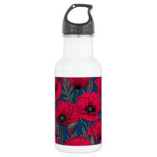 Night poppy garden 532 ml water bottle