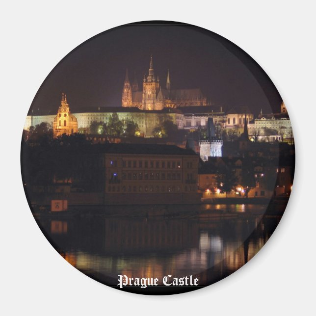 Night Prague Castle Magnet (Front)