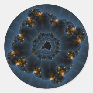 Night Prowler Fractal Art Classic Round Sticker