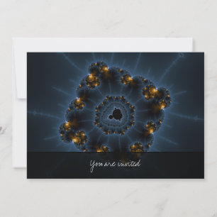 Night Prowler Fractal Art Invitation