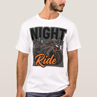 Night Ride Motorcycle Sportbike Urban Biker Graphi T-Shirt