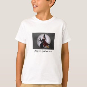 Night Ride :: Witch & Her Cat Riding in the Night T-Shirt