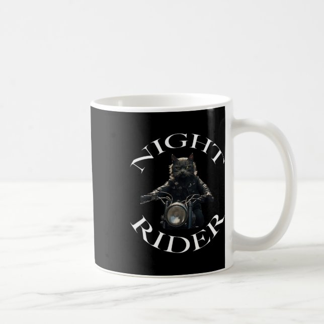 Night Rider Bad Cat  Coffee Mug (Right)