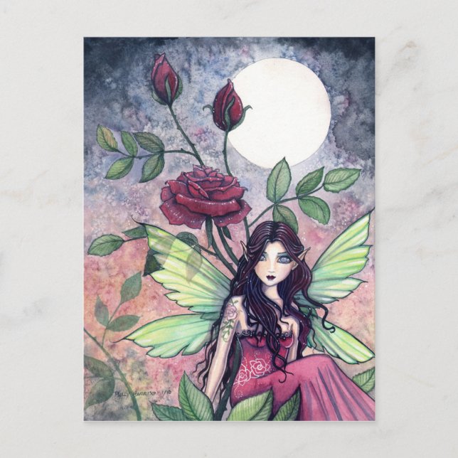Night Rose Fairy Postcard (Front)