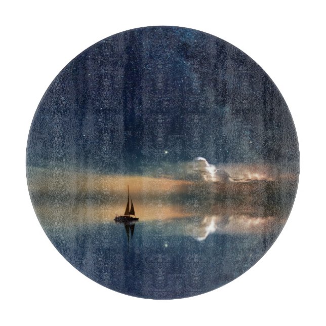 Night Sailing Cutting Board (Front)