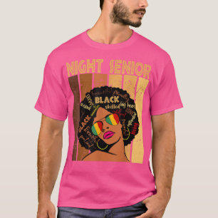 Night Senior Afro African American Women Black His T-Shirt