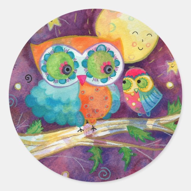 Night Shift Classic Round Sticker (Front)