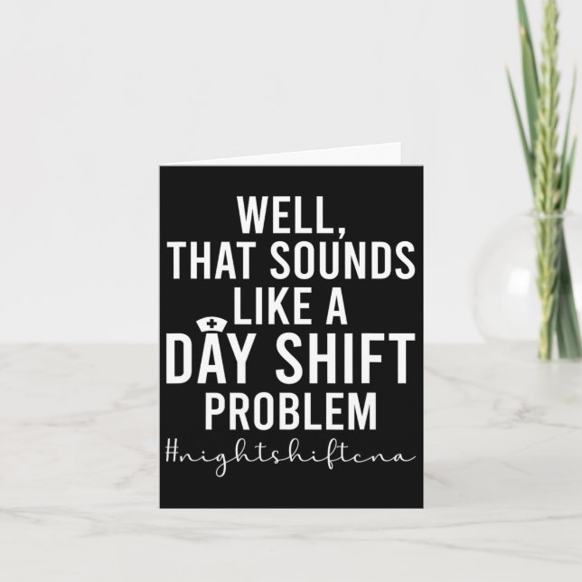 Night Shift Cna Funny Certified Nursing Istant  Card (Front)