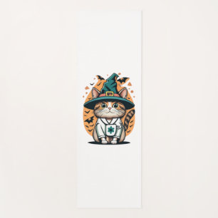 Night Shift Feline One Spooky Nurse Cat Yoga Mat