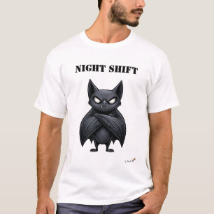 Night Shift Funny Bat T-Shirt