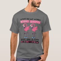 Night Shift Funny Flamingo Nurse RN LPN CNA Health