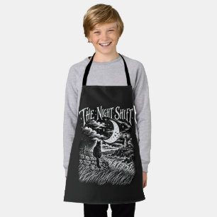 Night Shift Gothic Cat Lighthouse Apron