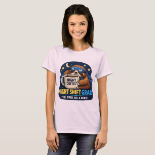 Night Shift Grad Sloth Nurse Graduation Shirt – St