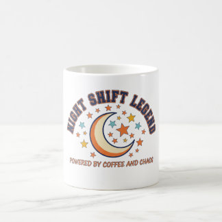 Night Shift Legend Retro Coffee and Chaos Vintage Mug