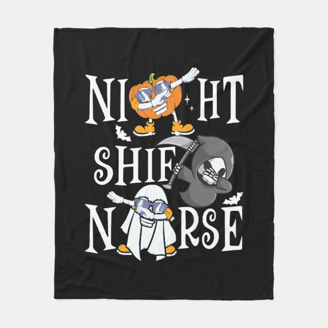 Night Shift Nurse Fleece Blanket (Front)
