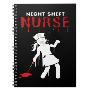 Night Shift Nurse Funny Halloween Classic T-Shirt Notebook