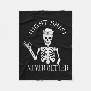 Night Shift Nurse Icu Rn Er Cvicu Nicu Ed Np Hallo Fleece Blanket