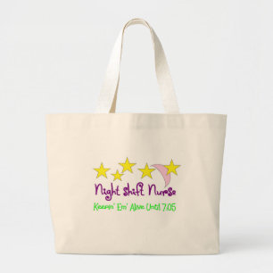 Night Shift Nurse Keepin Em alive until 7:05 Large Tote Bag