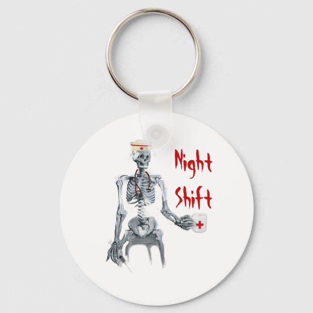 Night Shift Nurse Key Ring (Front)