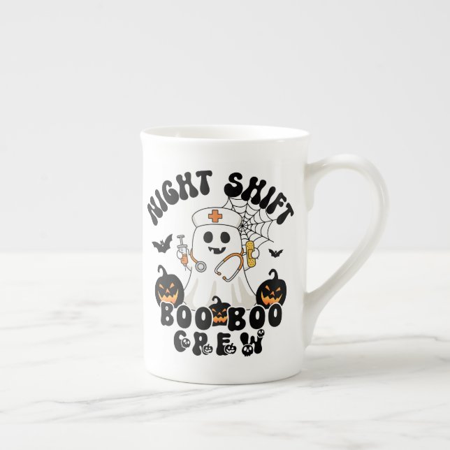 Night Shift Nurse Mug – BOO BOO Crew Ghost (Right)