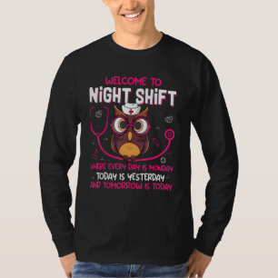 Night Shift Nurse Owls   Nursing RN LPN CNA Women T-Shirt