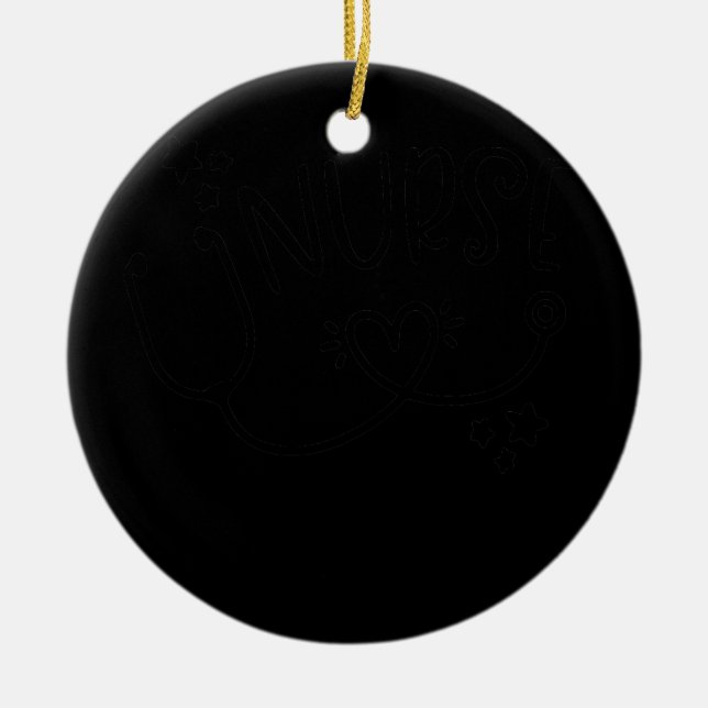 Night Shift Nurse Present for Nurse's Day  Ceramic Tree Decoration (Front)