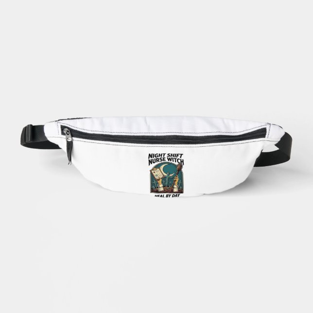 Night Shift Nurse Witch Retro Halloween Tee Bum Bags (Front)