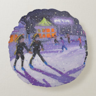 Night skaters Derby 2014 Round Cushion