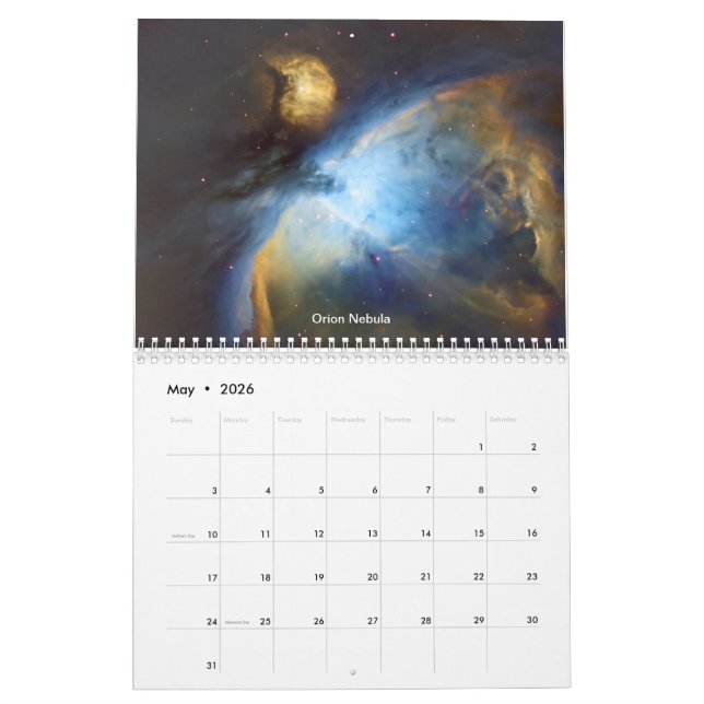 Night Skies Calendar (May 2026)