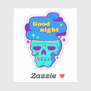Night Skull Vinyl Sticker