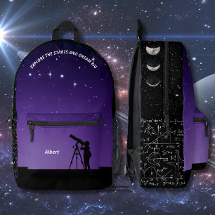 Night Sky Astronomy Backpack Purple & Black