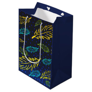 Night Sky Autumn Leaves Set 1 Medium Gift Bag
