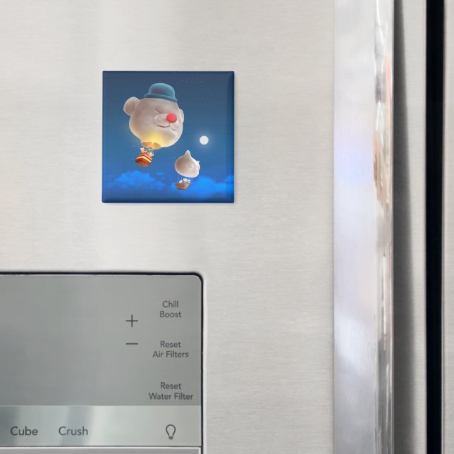 Night Sky Balloon Adventure Magnet (In Situ (Fridge))
