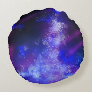 Night Sky Blue Sapphire Round Cushion